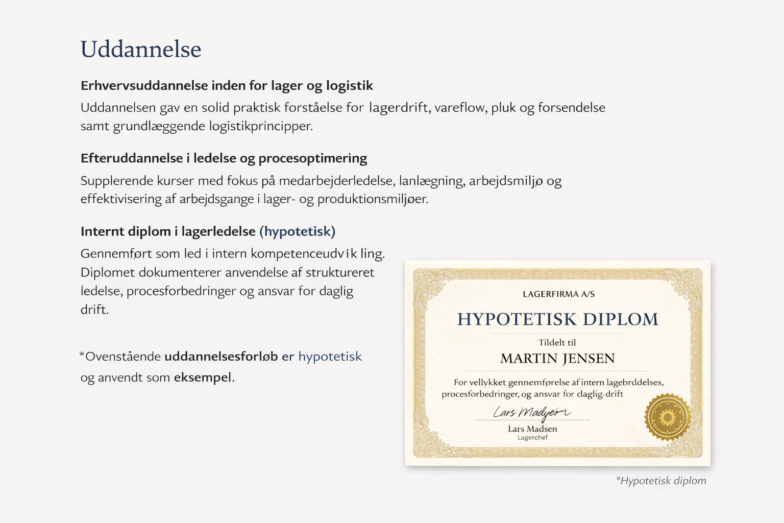 Hypotetisk uddannelsesdiplom